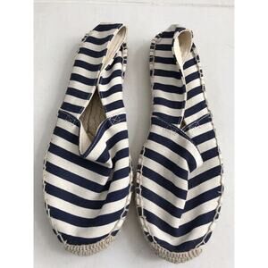 J. Crew Multicolor Striped Canvas Jute Flats Shoes Spain